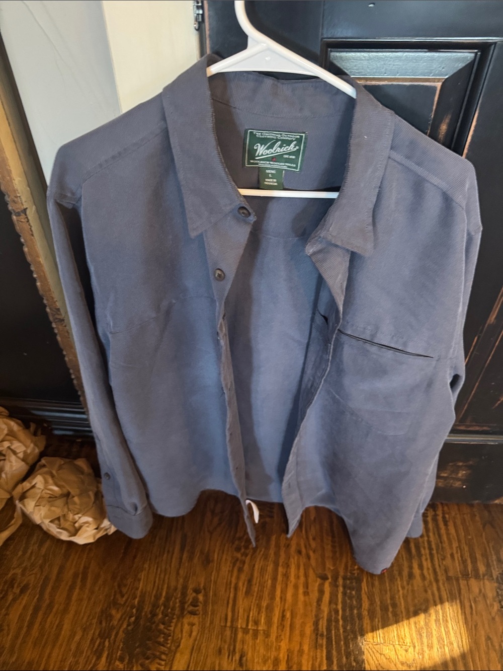 Woolrich Women's Slate Blue Corduroy Overshirt Jacket